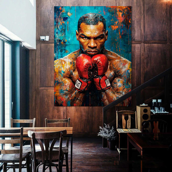 Glory and Power Legendary Boxer Mike Tyson Painting