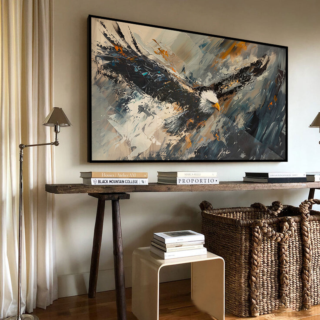 Abstract Painting Wild Flight Eagle Vision