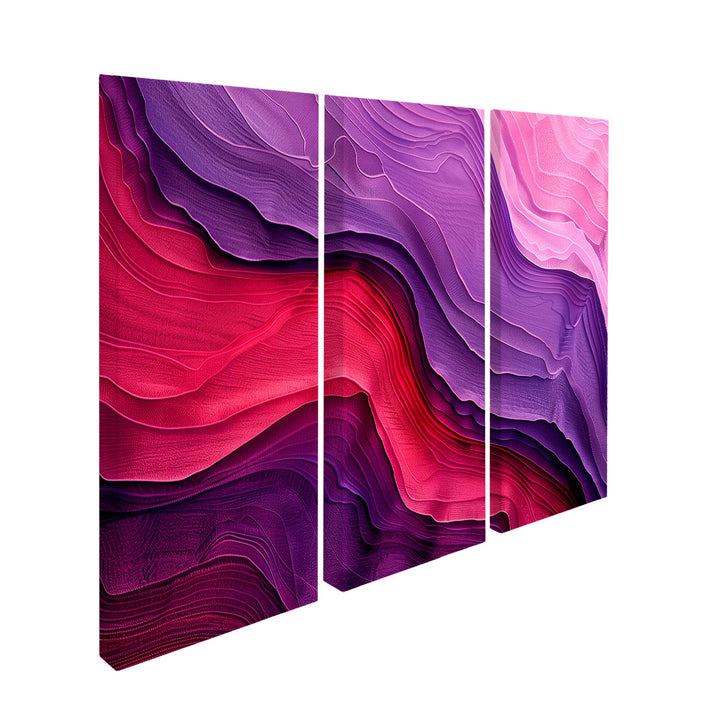 Enchanted Marble Abstract Painting - 3 Pieces