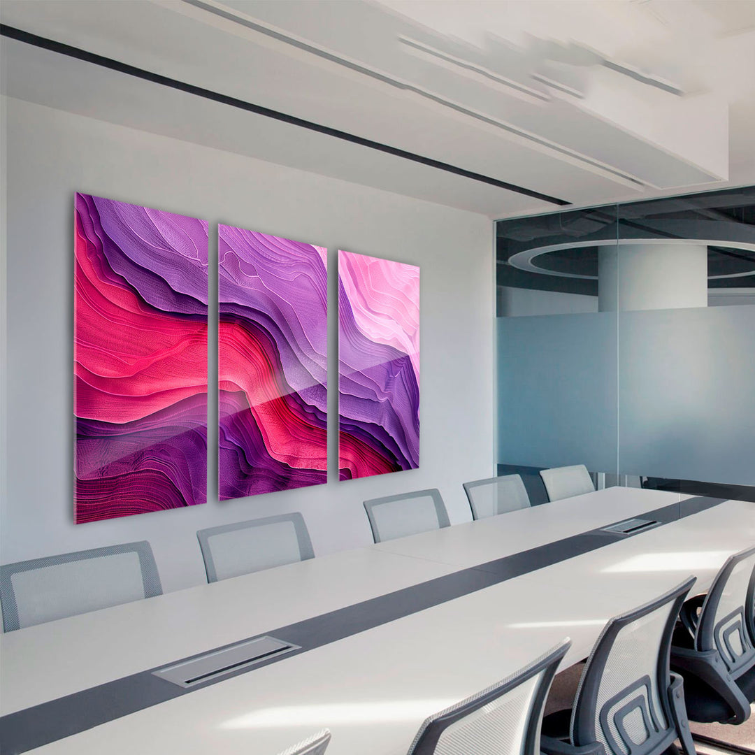 Enchanted Marble Abstract Painting - 3 Pieces