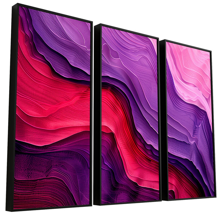 Enchanted Marble Abstract Painting - 3 Pieces