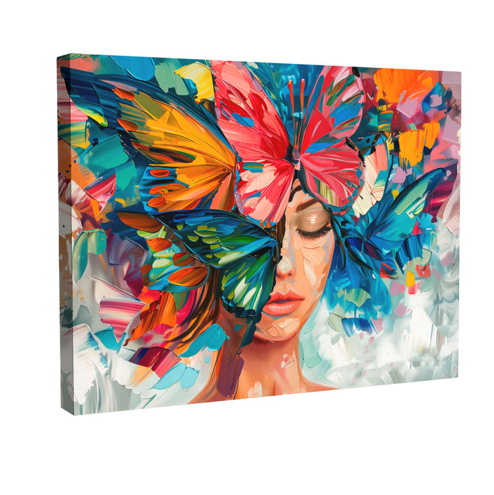 Enchanted Freedom Floral Head Woman Abstract Painting
