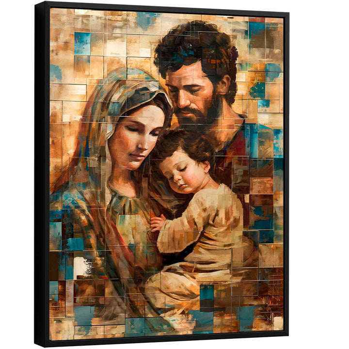 Holy Family Abstract Grid Art Frame