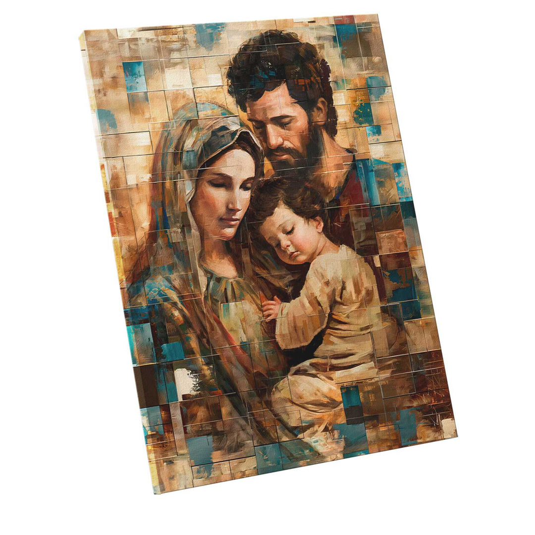 Holy Family Abstract Grid Art Frame
