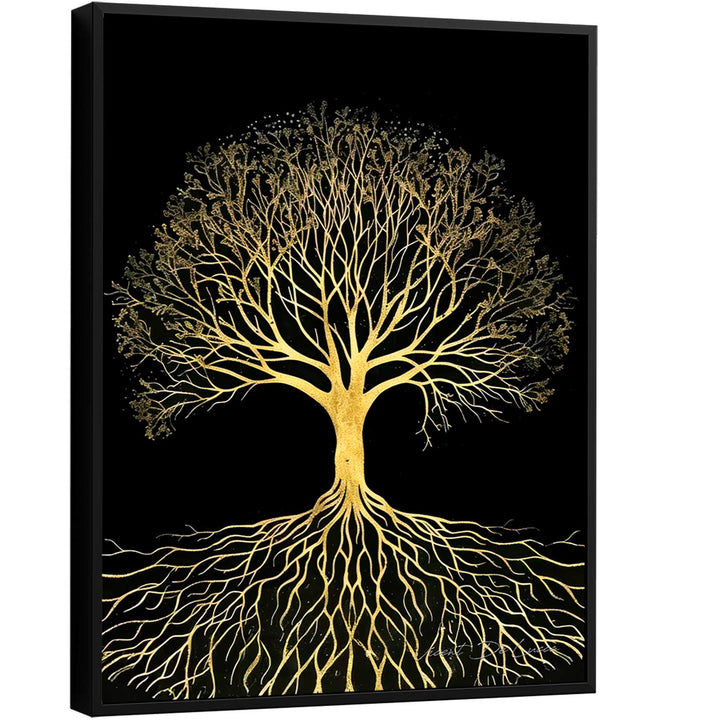 Radiant Tree of Life Abstract Canvas