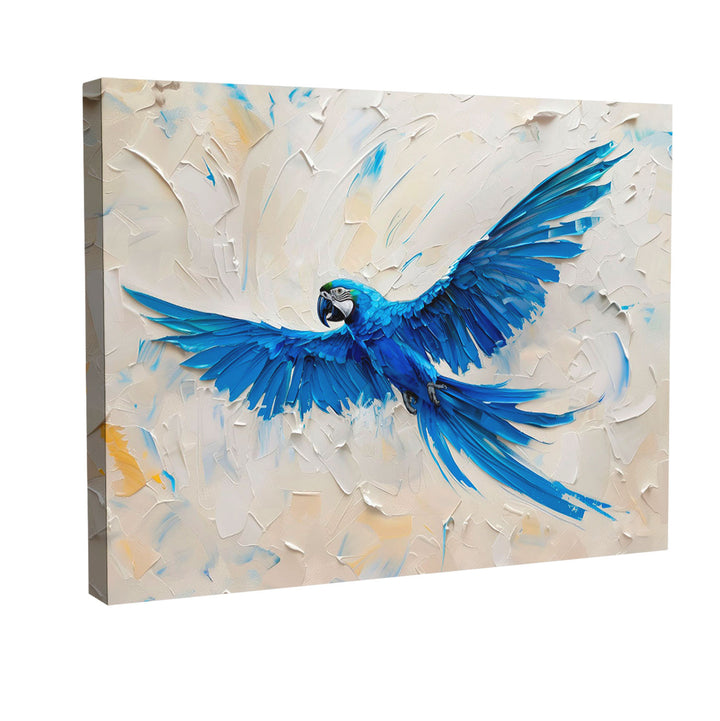 Blue Macaw Abstract Painting