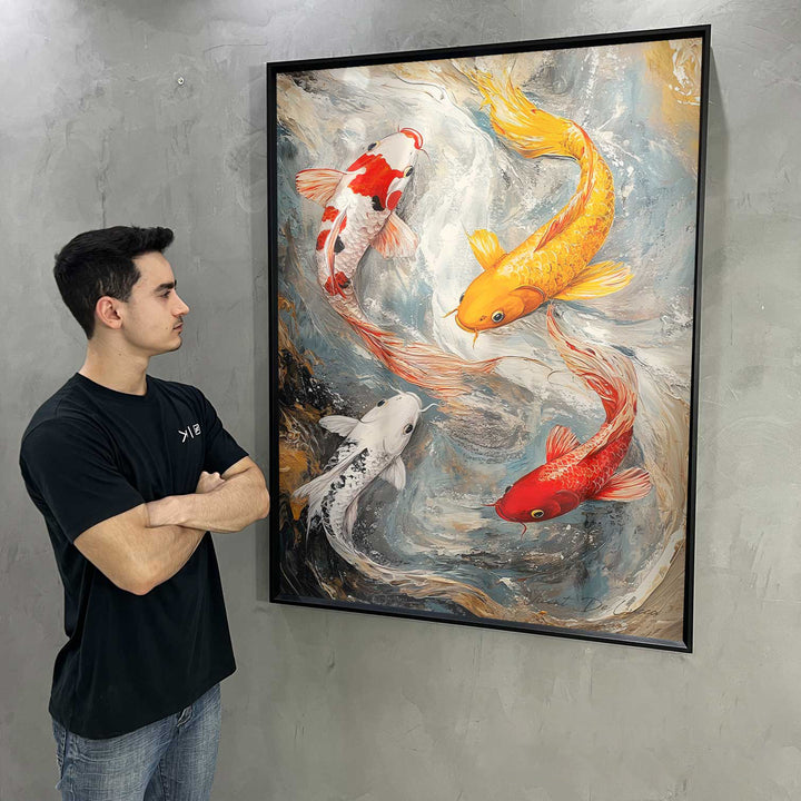 Carp in Harmony Abstract Painting