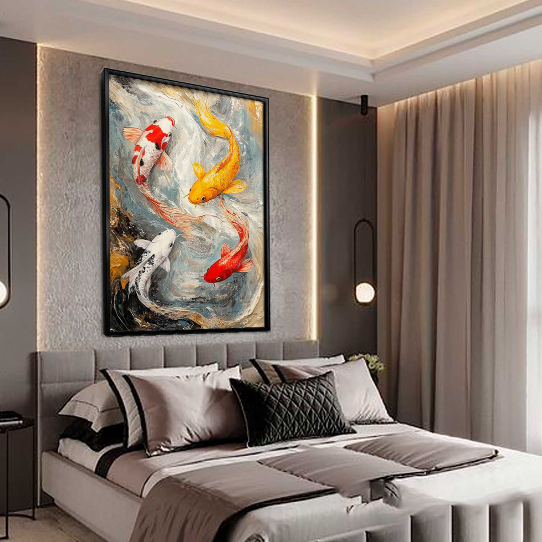 Carp in Harmony Abstract Painting