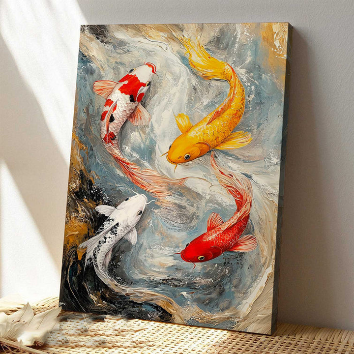 Carp in Harmony Abstract Painting