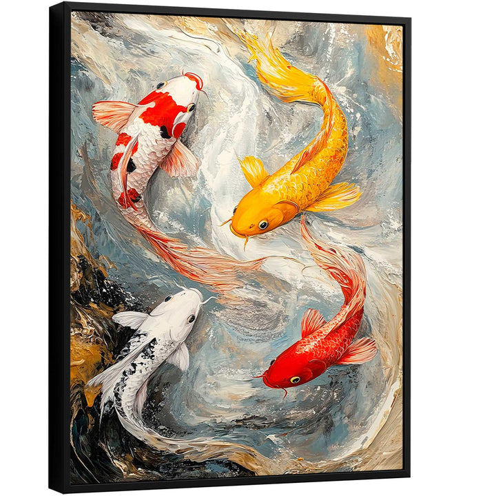 Carp in Harmony Abstract Painting