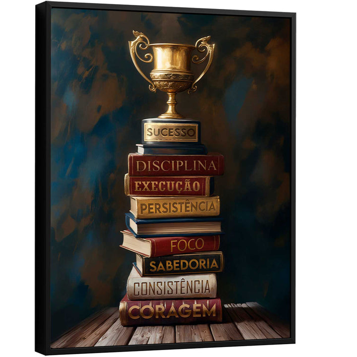 Knowledge is Success Framework Motivational Canvas Print