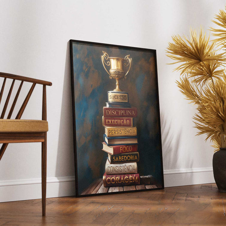 Knowledge is Success Framework Motivational Canvas Print