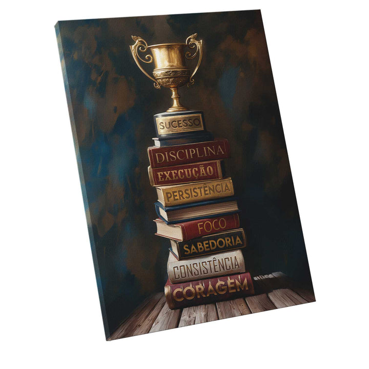 Knowledge is Success Framework Motivational Canvas Print