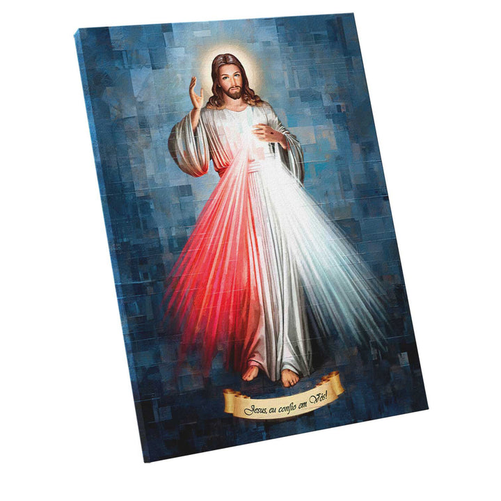 Merciful Jesus Abstract Grid Art Painting