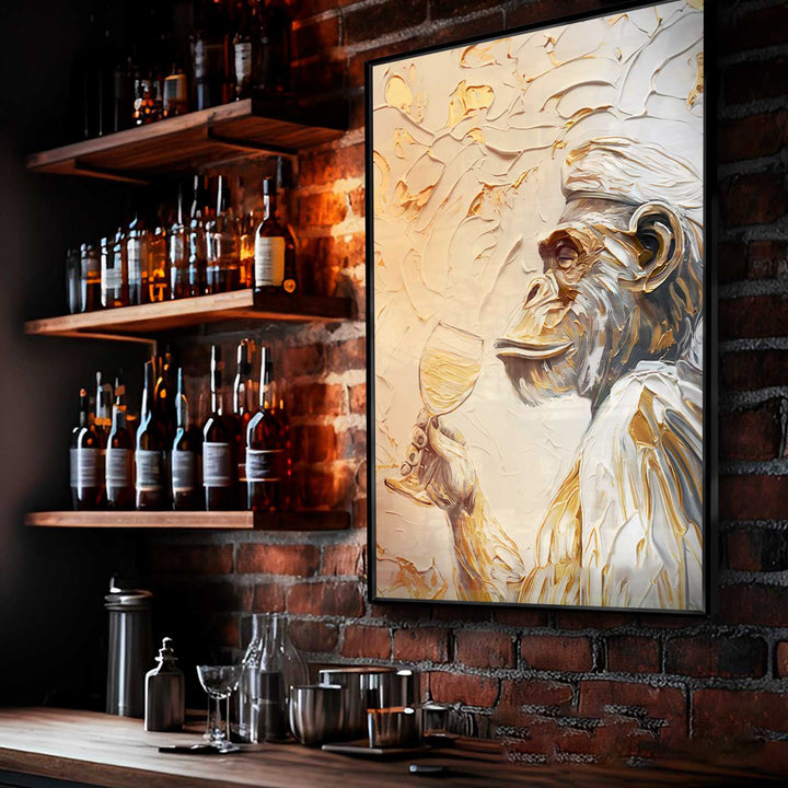 Gourmet Monkey Abstract Sucess Canvas print