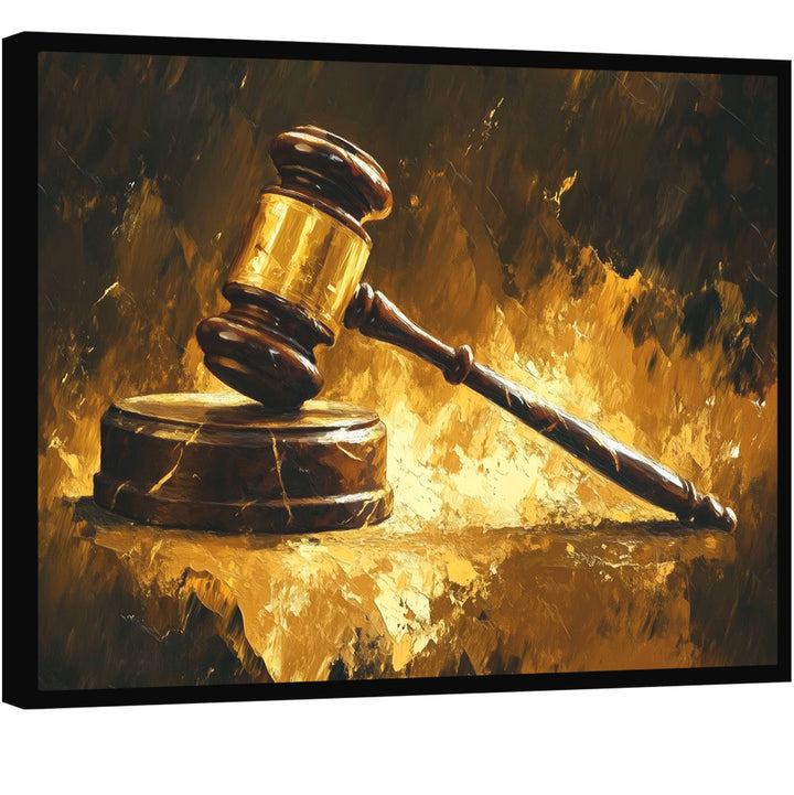 Hammer of Law Painting Motivational Canvas Print