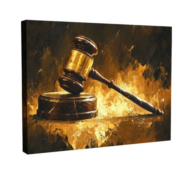 Hammer of Law Painting Motivational Canvas Print