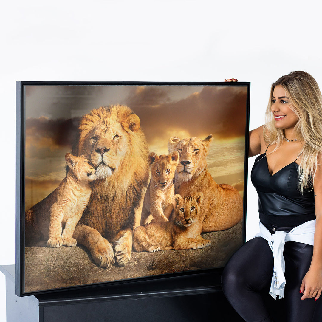 Lion Family Wall Art Canvas Print
