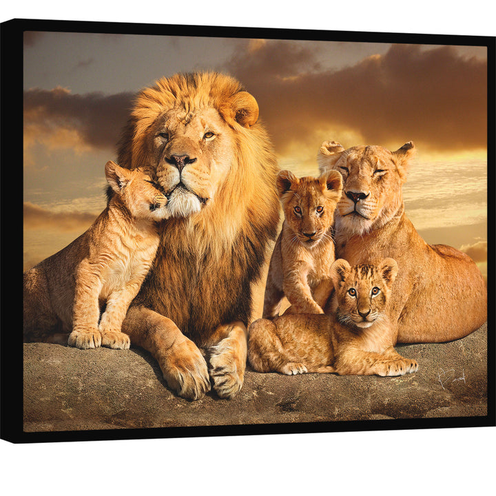 Lion Family Wall Art Canvas Print
