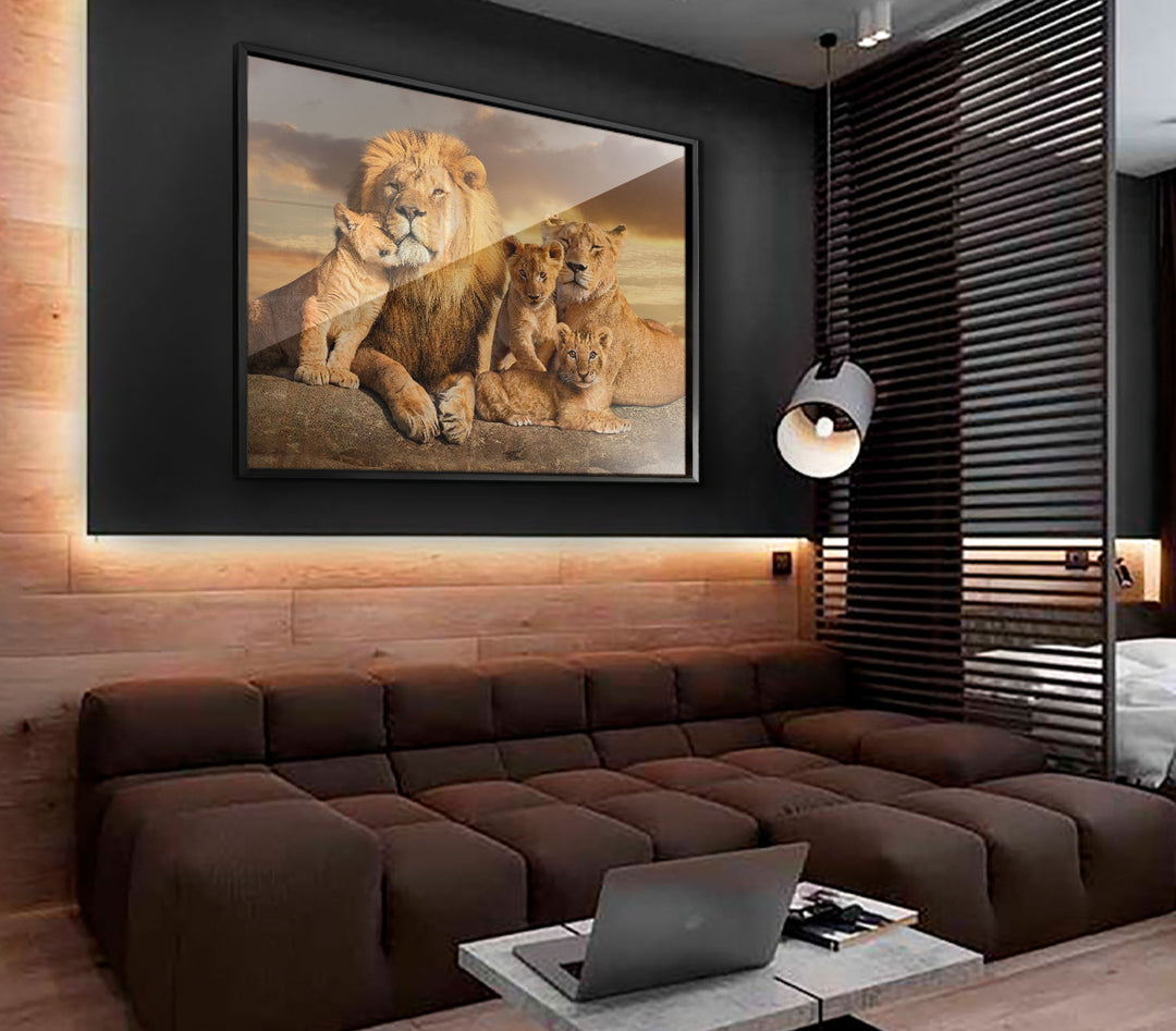 Lion Family Wall Art Canvas Print