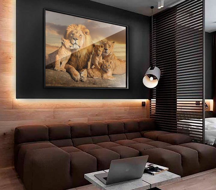 Lion Family Wall Art Canvas Print