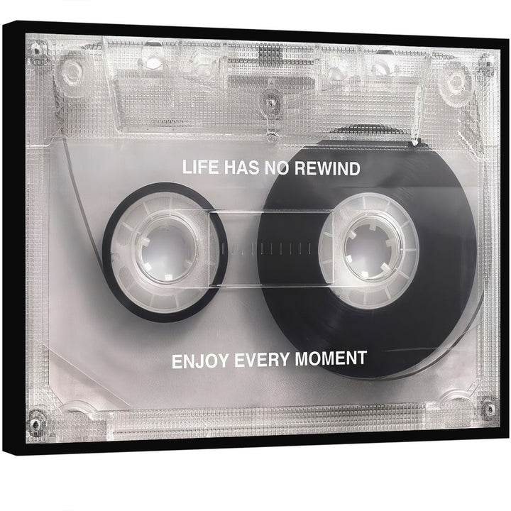 Life Has No Rewind Motivational Canvas Print