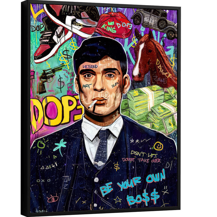 Thomas Shelby Street Art Canvas Print Inspirational Quotes Peaky Blinders Inspired