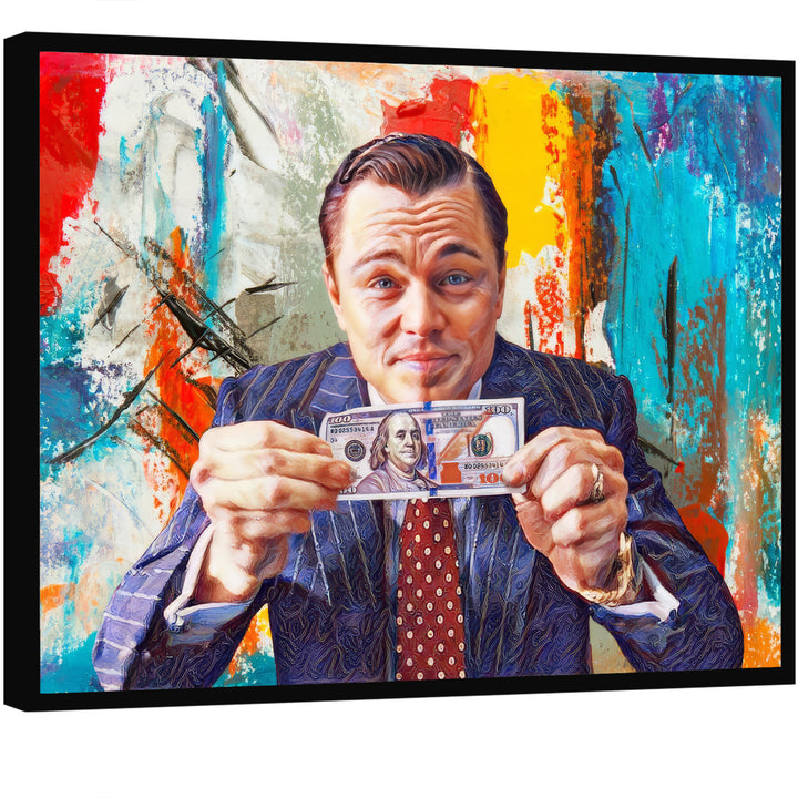 Wolf of Wall Street, Canvas Wall Art, Money Talks, Modern Pop Art