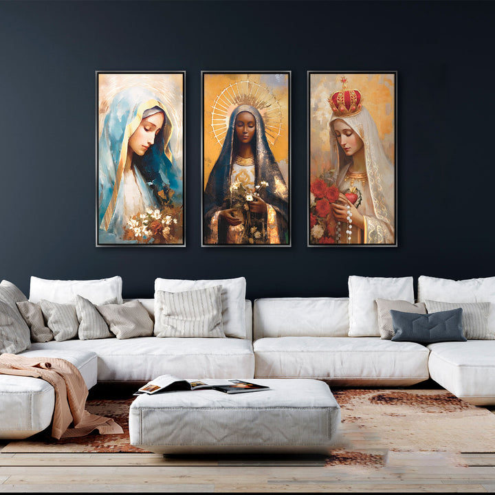 Our Lady of Grace, Fatima and Aparecida Catholic Art  Spiritual Catholic Prints