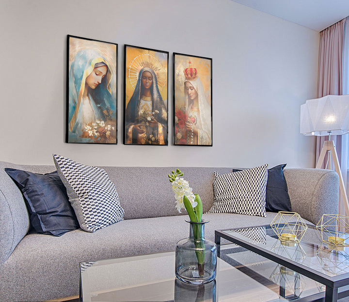 Our Lady of Grace, Fatima and Aparecida Catholic Art  Spiritual Catholic Prints