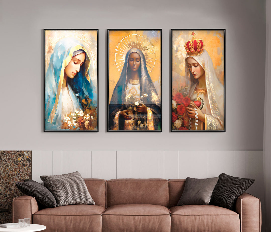 Our Lady of Grace, Fatima and Aparecida Catholic Art  Spiritual Catholic Prints