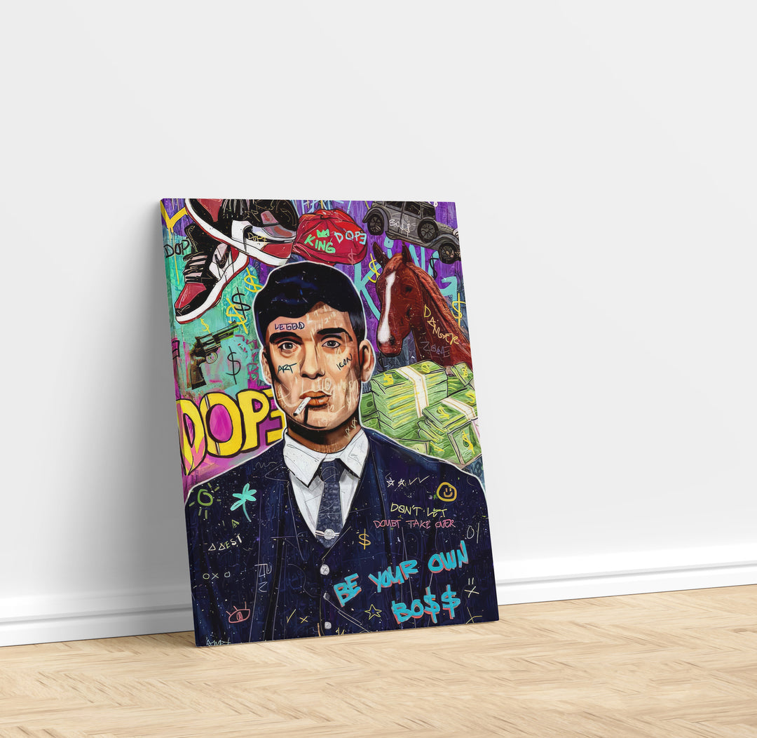 Thomas Shelby Street Art Canvas Print Inspirational Quotes Peaky Blinders Inspired