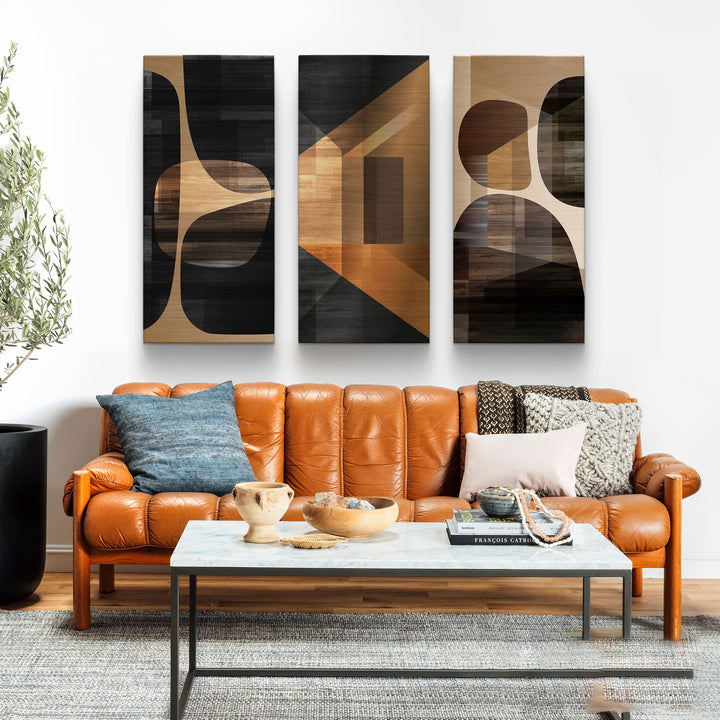 Abstract 3 Peice Wall Art