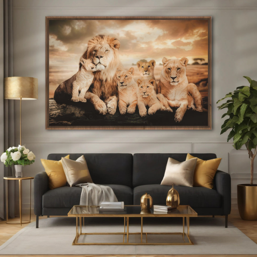 Lion Family Wall Art