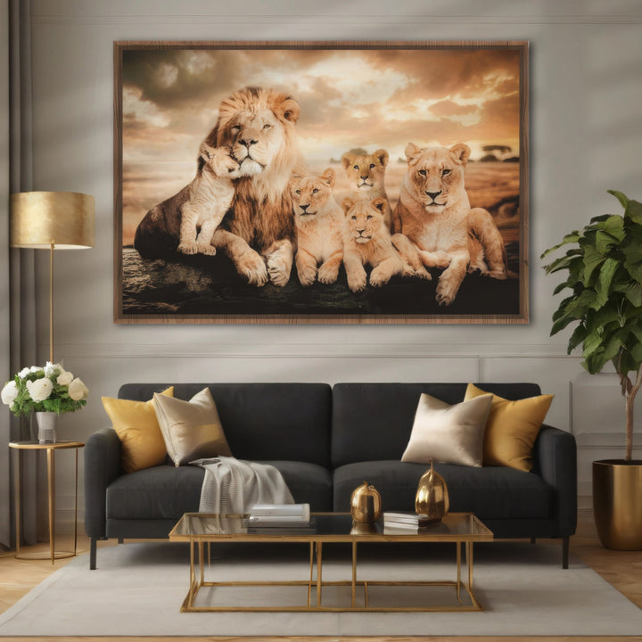 Lion Family Wall Art