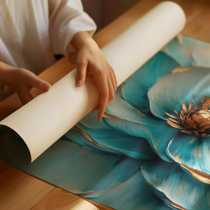 Blue Petal Abstract Wall Art