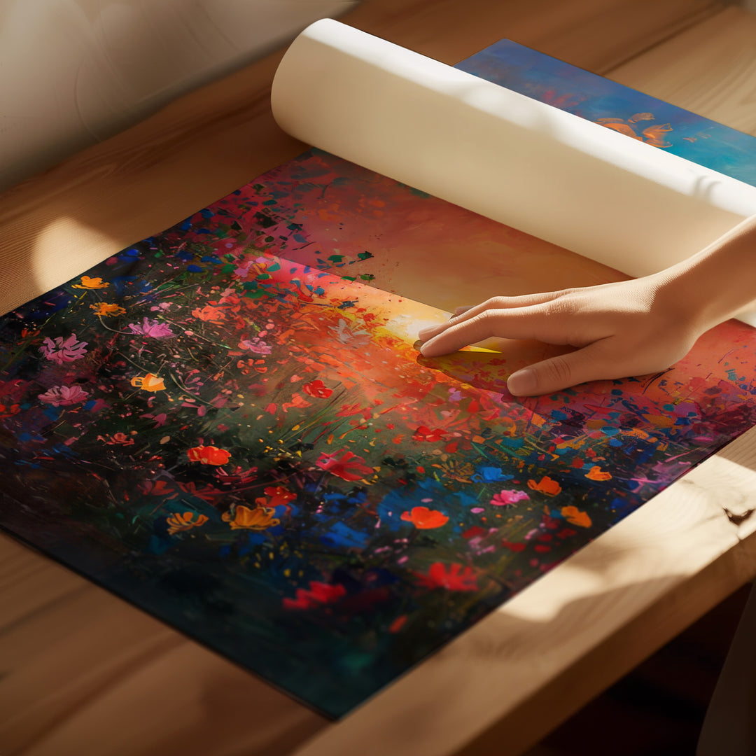Abstract Feilds Floral Canvas Print
