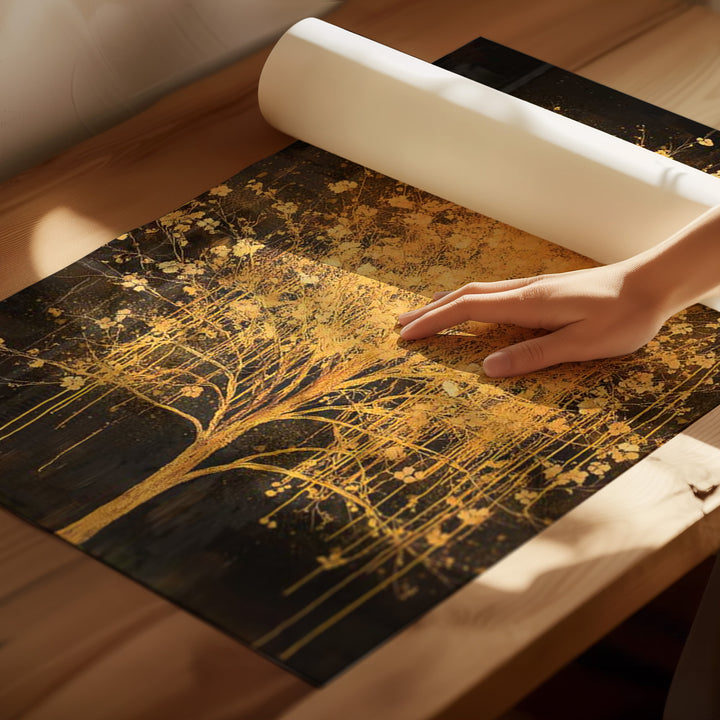 Golden Sacred Tree Painting