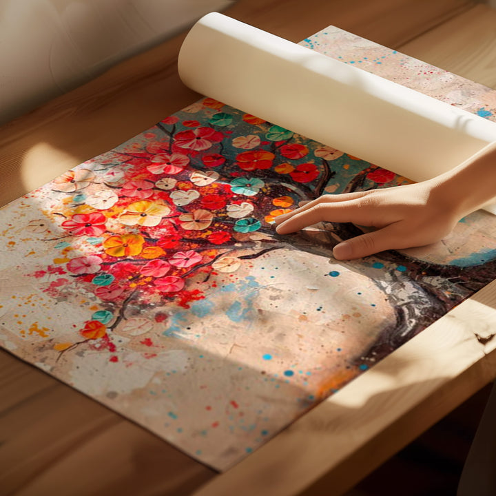Abstract Colorful Tree of Life Wall Art