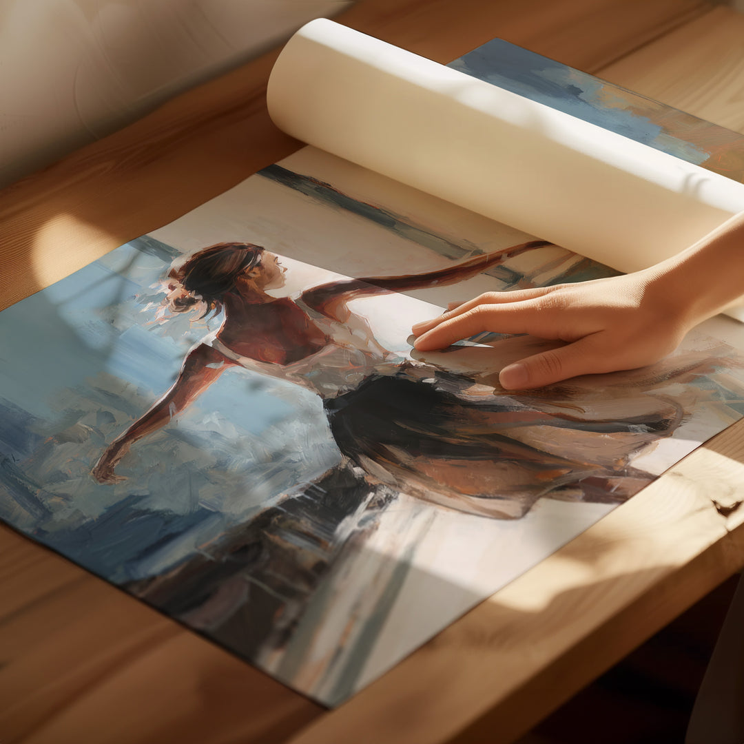 Dance In Light – Abstract Ballerina Canvas Art