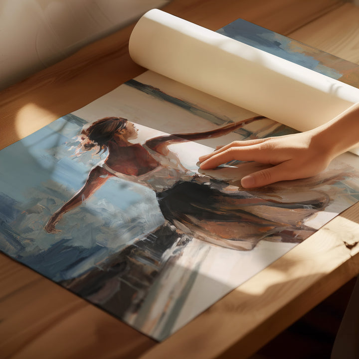 Dance In Light – Abstract Ballerina Canvas Art