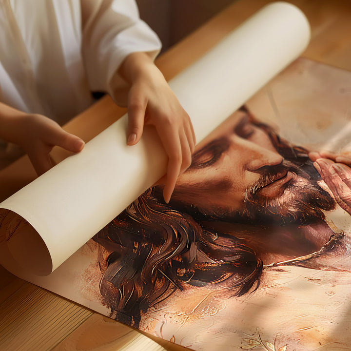 Jesus Praying Religious Sacred Art