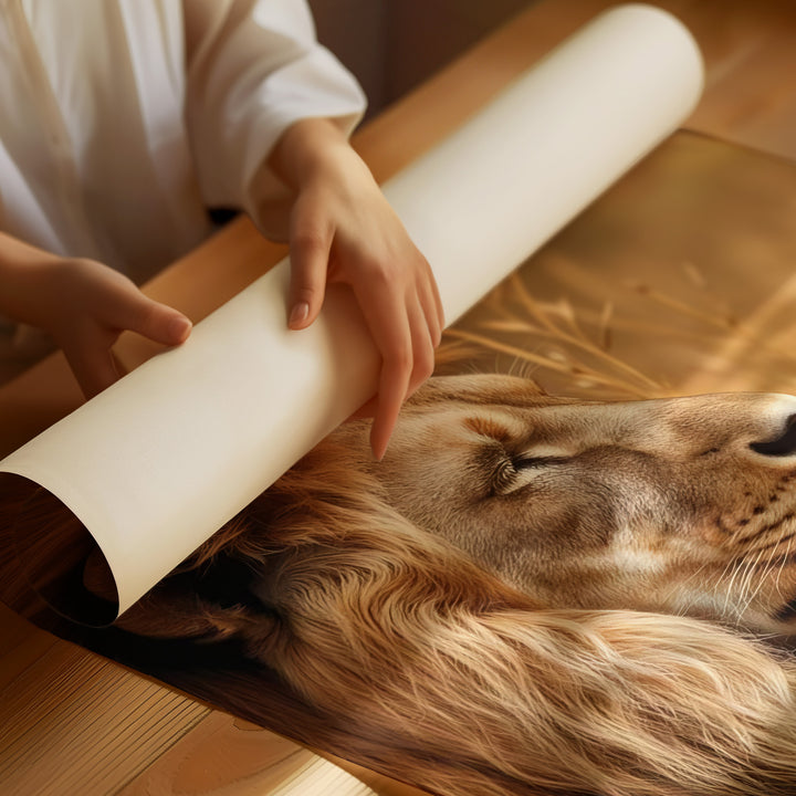 Lion and Lamb Canvas Wall Art – Protector of the Lamb Print
