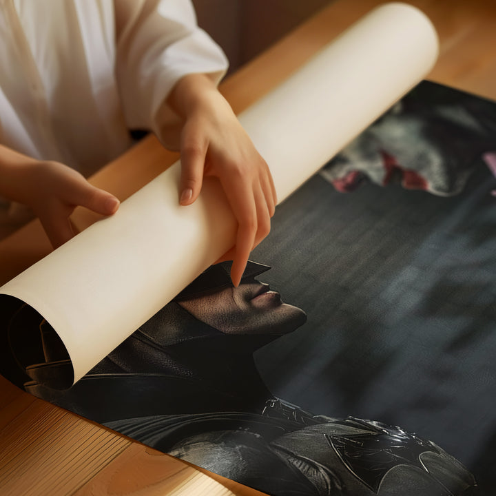 Final Showdown Canvas Print – Bat vs Joker Chess Duel