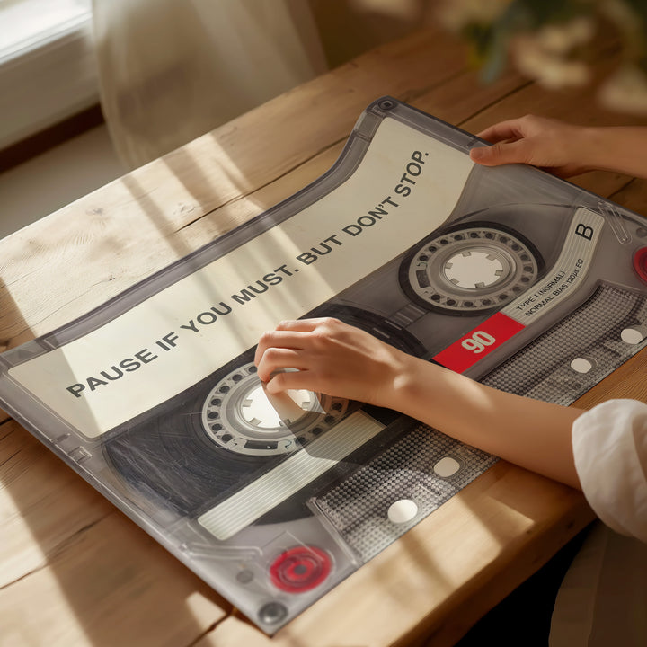 Pause if You Must but Dont Stop Motivational Canvas Print