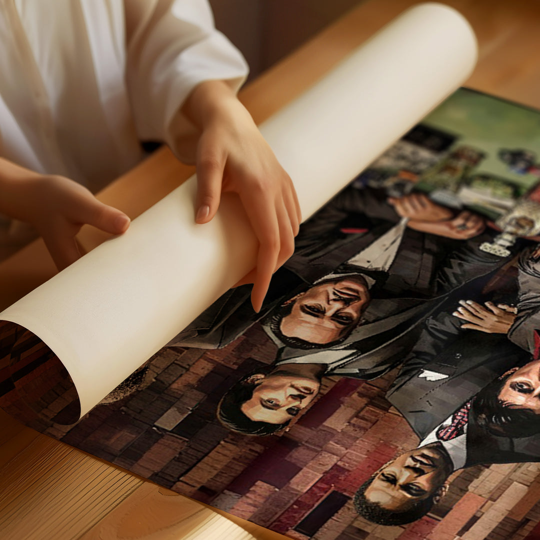 Hollywood Gangsters Club Canvas – Hollywood Film Mobsters Wall Art
