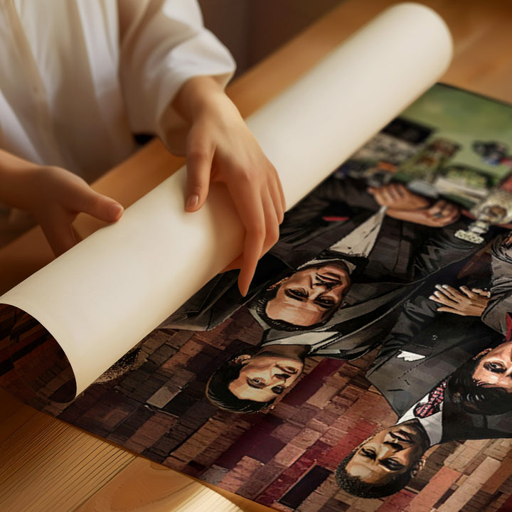 Hollywood Gangsters Club Canvas – Hollywood Film Mobsters Wall Art