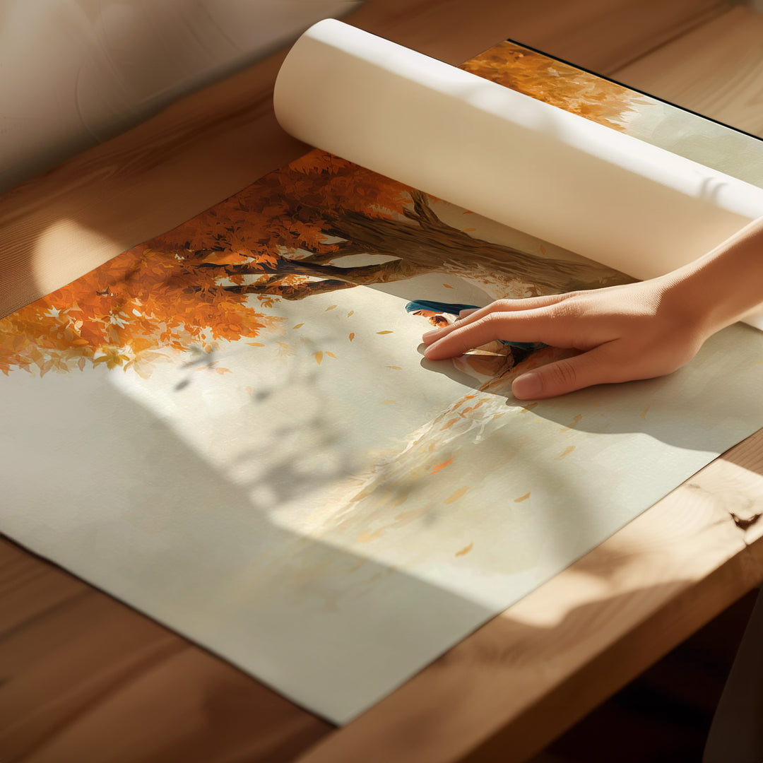 The Welcome of Mary – Minimalist Catholic Canvas Art