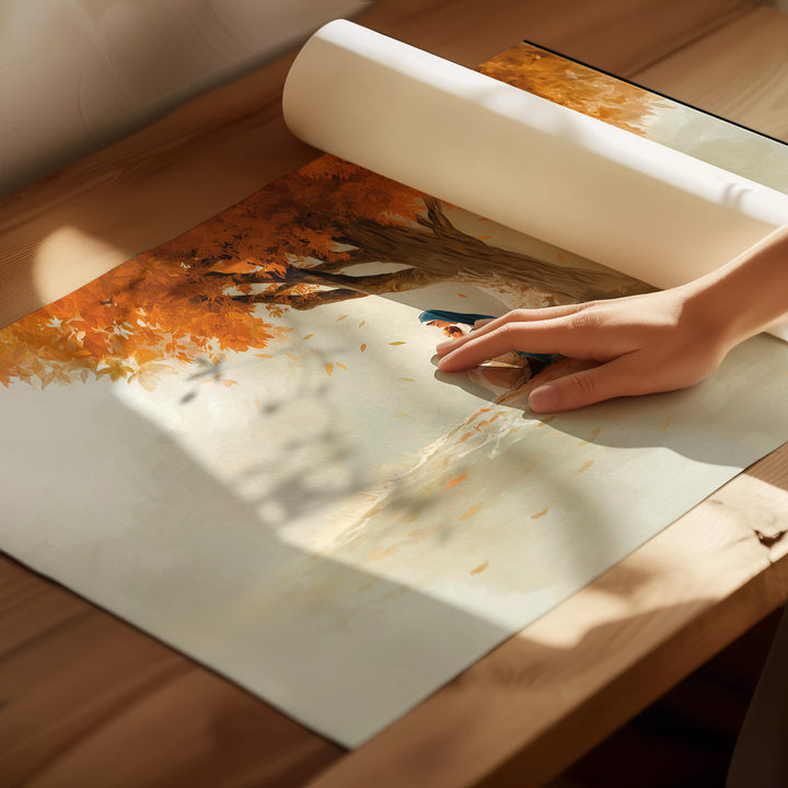 The Welcome of Mary – Minimalist Catholic Canvas Art