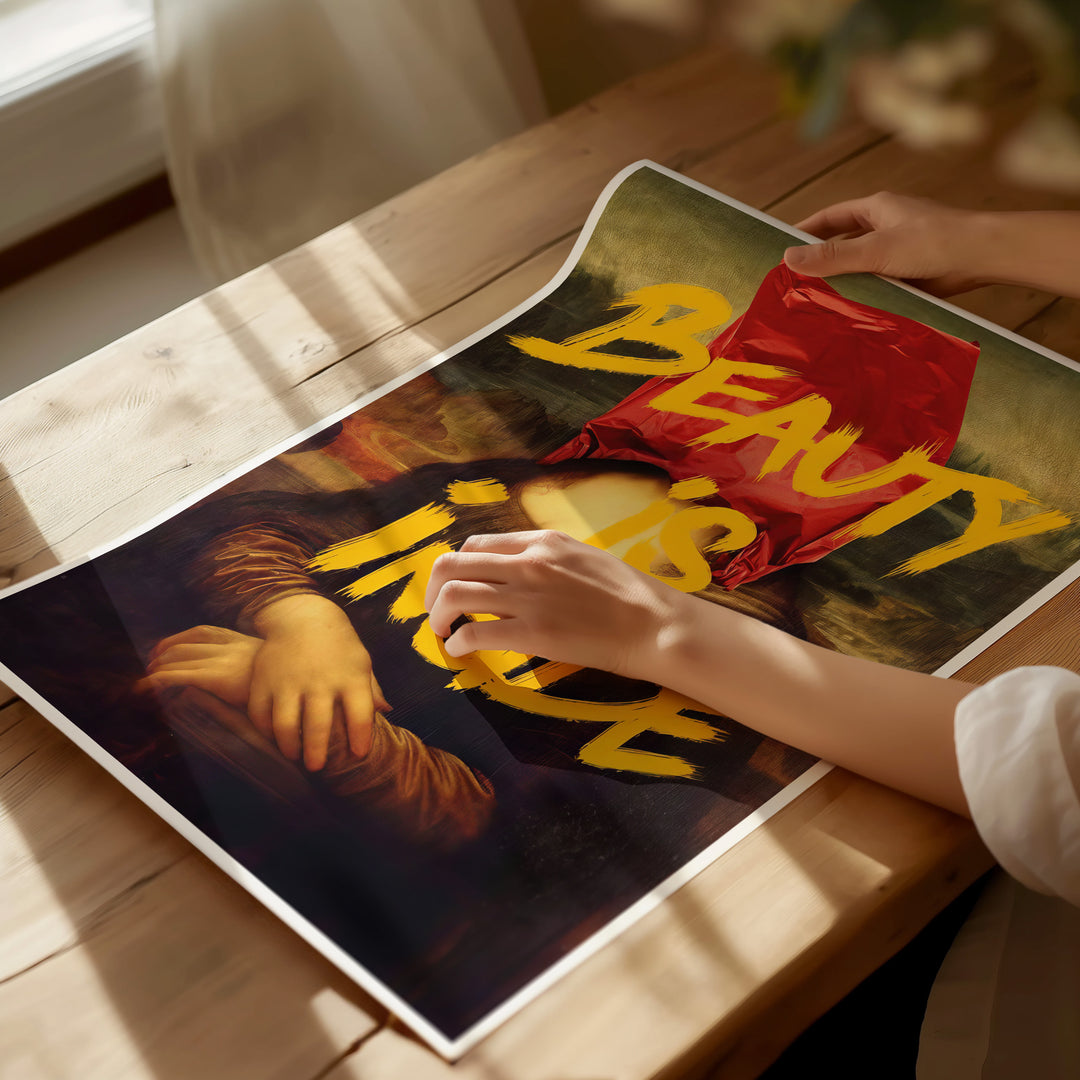 Mona Lisa Painting Beauty Is Inside Pop Art
